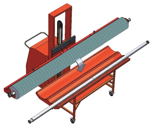 Power Dye Sub On-A-Roll® Lifter and Spindle Trolley