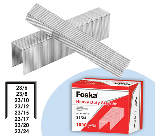 Foska Heavy Duty Staples - 23/12, 1/2"