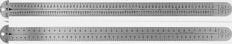 #614-B - Stainless Steel 12" Two-Sided Line Gauge - 5 and 7 Point/9 and 11 Point