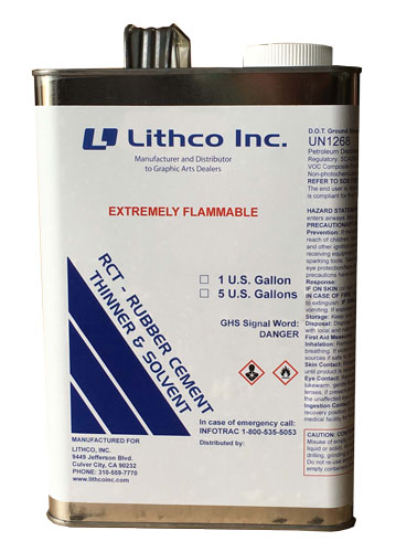 Lithco RCT – Rubber Cement Thinner and Solvent