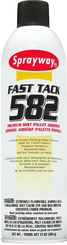 Sprayway #582 Fast Tack Screen Print Mist Adhesive - CA Compliant