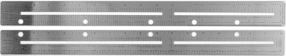 #616-A - Stainless Steel Two-Sided Versatile Ruler