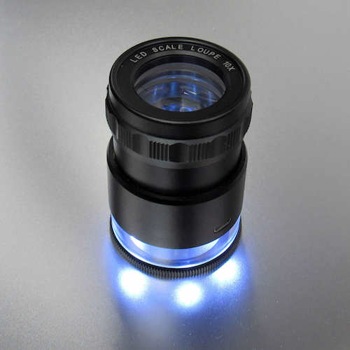 10X White LED Lighted USB Rechargeable Loupe Adjustable Focus
