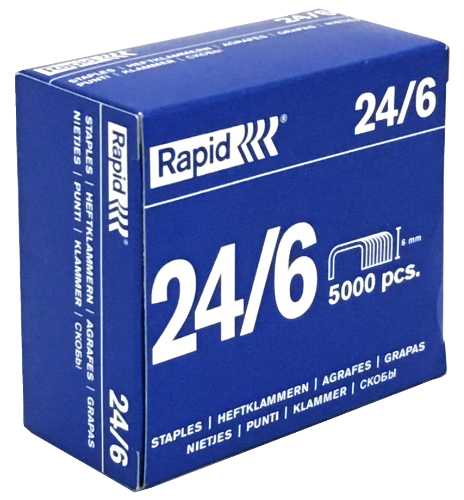 Rapid 24/6 (44/4) Staples - 1/4"